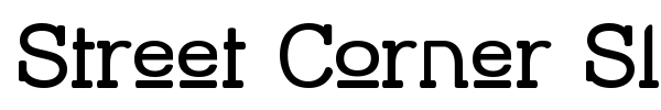 Street Corner Slab font preview